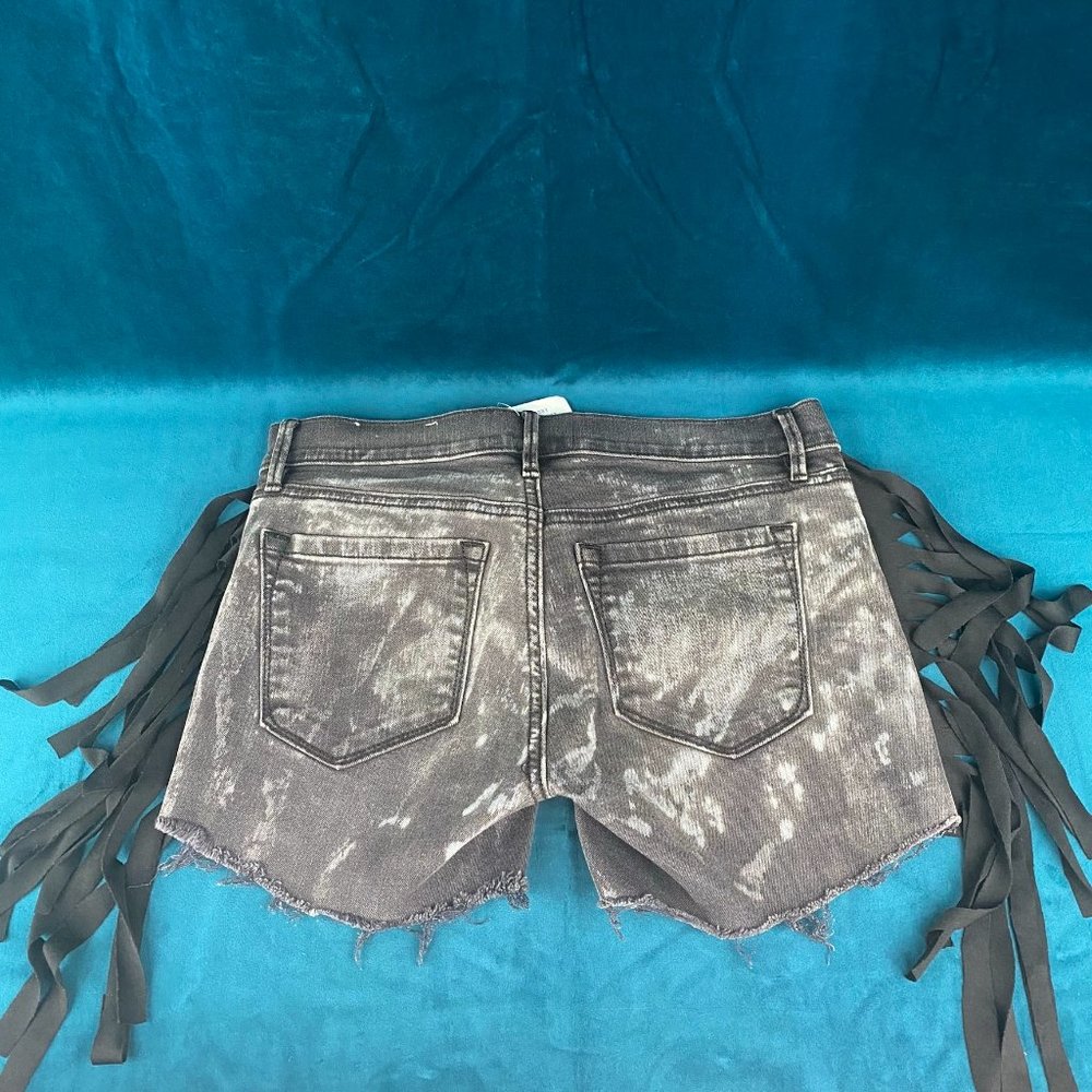 Ann Taylor Loft Side Fringe Cut Off Jean Shorts - Picture 6 of 6